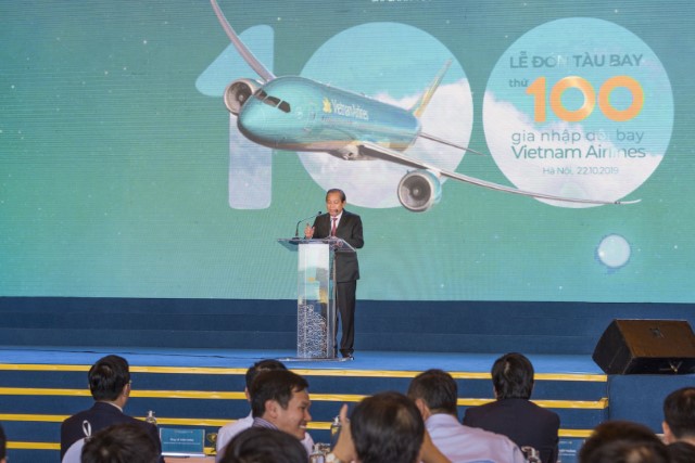 Toàn văn bài phát biểu của Phó Thủ tướng Trương Hoà Bình tại Lễ đón máy bay thứ 100 của Vietnam Airlines