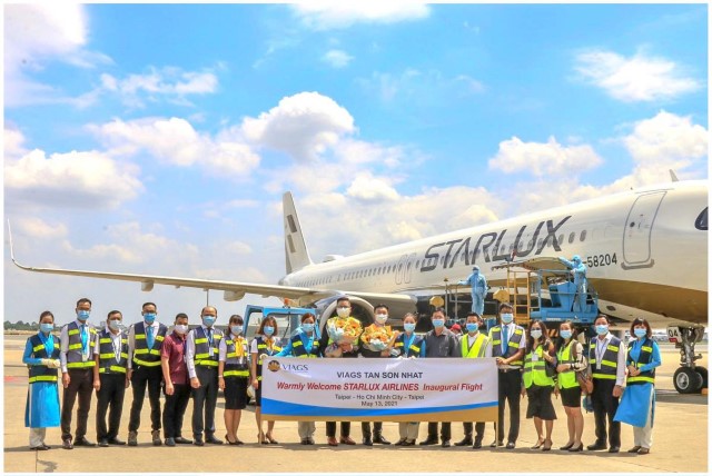 VIAGS TSN phục vụ thành công chuyến bay khai trương đầu tiền của Starlux Airlines