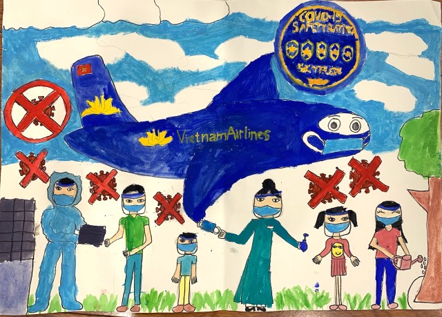 [Em vẽ tranh] Để Vietnam Airlines có thể bay khắp năm châu