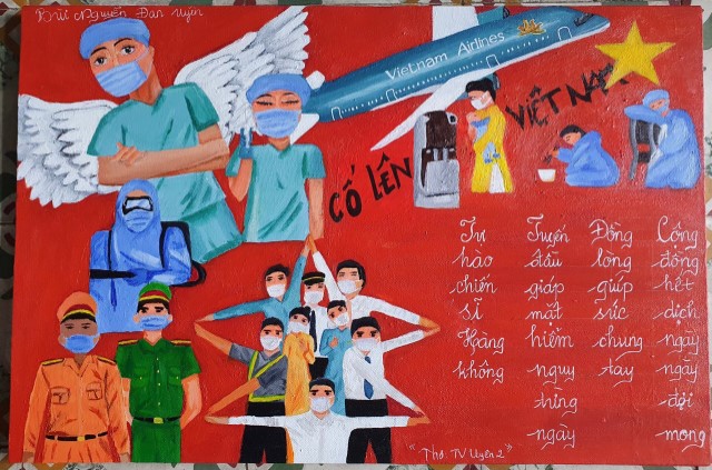 [Em vẽ tranh] Cố lên Việt Nam