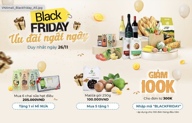 VNAMALL – Black Friday, ưu đãi ngất ngây
