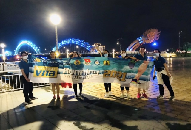 Tinh thần VNA Running Challenge 2021 tại Chi nhánh miền Trung