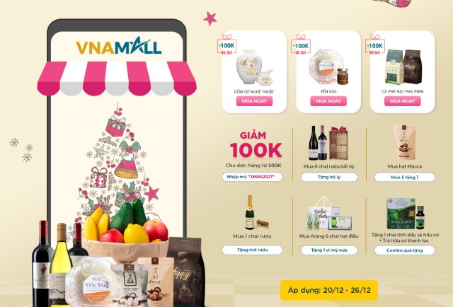 Giáng sinh về – Ưu đãi đến 50% đang đón chờ bạn trên VNAMALL