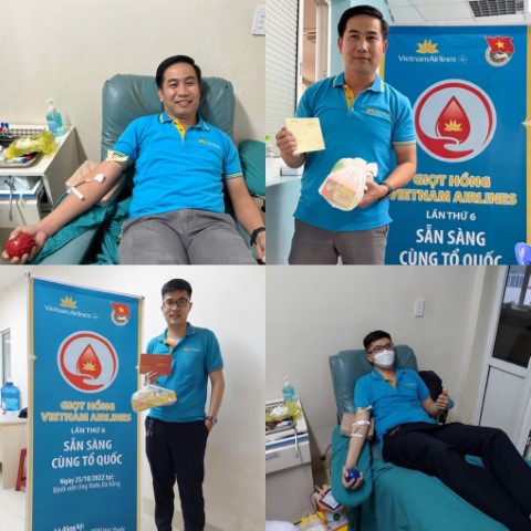 60 CBNV VIAGS DAD tham gia hiến máu “Giọt hồng Vietnam Airlines lần thứ 6”