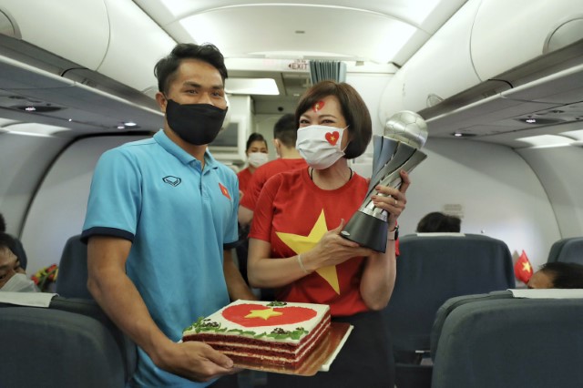 VNA chào mừng đội tuyển bóng đá nam vô địch giải U23 Đông Nam Á 2022