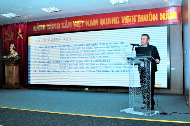 Đảng ủy TCT quán triệt Nghị quyết TW6 khóa XII