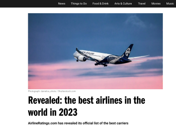 Báo chí quốc tế đồng loạt đưa tin 25 hãng hàng không tốt nhất thế giới