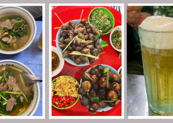 Mì Tim cật thơm ngon, ốc giòn sần sật thêm cốc bia hơi mát lạnh