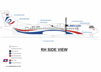Thiết kế bản vẽ livery ART72-500 Lanexang: Dấu mốc mới khẳng định năng định sơn tàu bay của VAECO