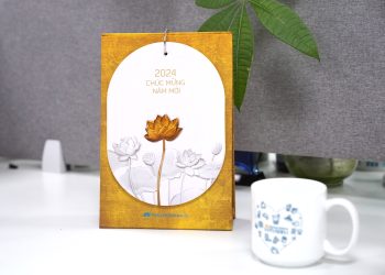 [Video] Nhìn ngắm đoá sen vàng toả sắc trong bộ lịch 2024