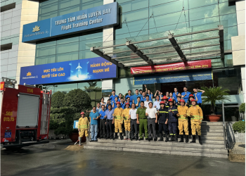 Tổ chức thực tập Phòng cháy chữa cháy và cứu nạn, cứu hộ năm 2024 tại Trung tâm Huấn luyện bay