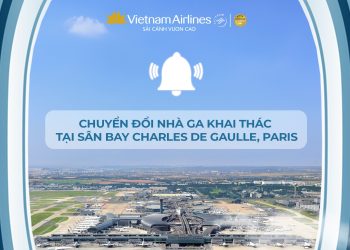 VNA chuyển đổi khu vực làm thủ tục tại Sân bay Charles de Gaulle (Paris)