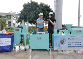Helly Tống trải nghiệm tái chế rác thải nhựa