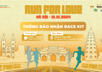 Thông báo lịch nhận BIB giải chạy Run For Love 2024