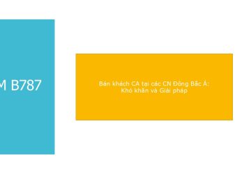 Team B787: Khó khăn và các giải pháp CN nước ngoài tăng bán đối tượng khách DT