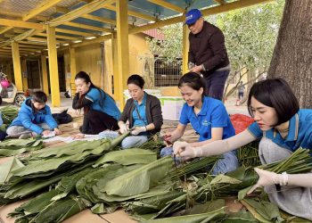 Những chiếc bánh chưng nghĩa tình của Hội thiện nguyện Tiếp viên VNA