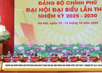 [VNA News] Đoàn đại biểu Đảng bộ Vietnam Airlines tham dự Đại hội Đảng bộ Chính phủ lần thứ I