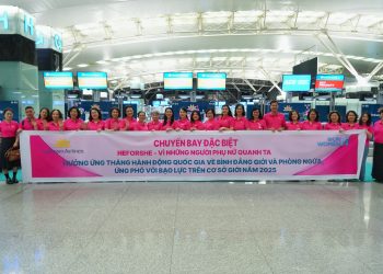 Vietnam Airlines phối hợp UN Women tổ chức chuyến bay đặc biệt “HeForShe 2025”
