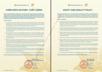 Chính sách An toàn – Chất lượng mới: Nền tảng phát triển bền vững của Vietnam Airlines