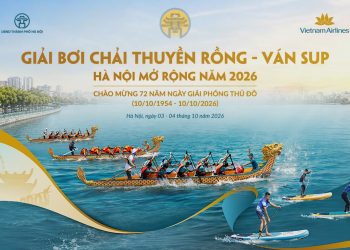 Giải Bơi chải Thuyền rồng – Ván SUP Hà Nội mở rộng 2026 trở lại Hồ Tây