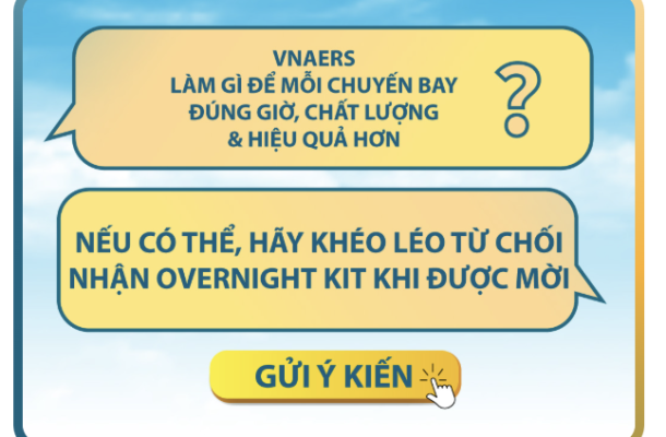Góc thông điệp “VNAers làm gì để mỗi chuyến bay an toàn, chất lượng và hiệu quả hơn?” sẽ tiếp tục tiếp nhận các ý kiến và hành động đẹp từ CBNV trên toàn hệ thống.